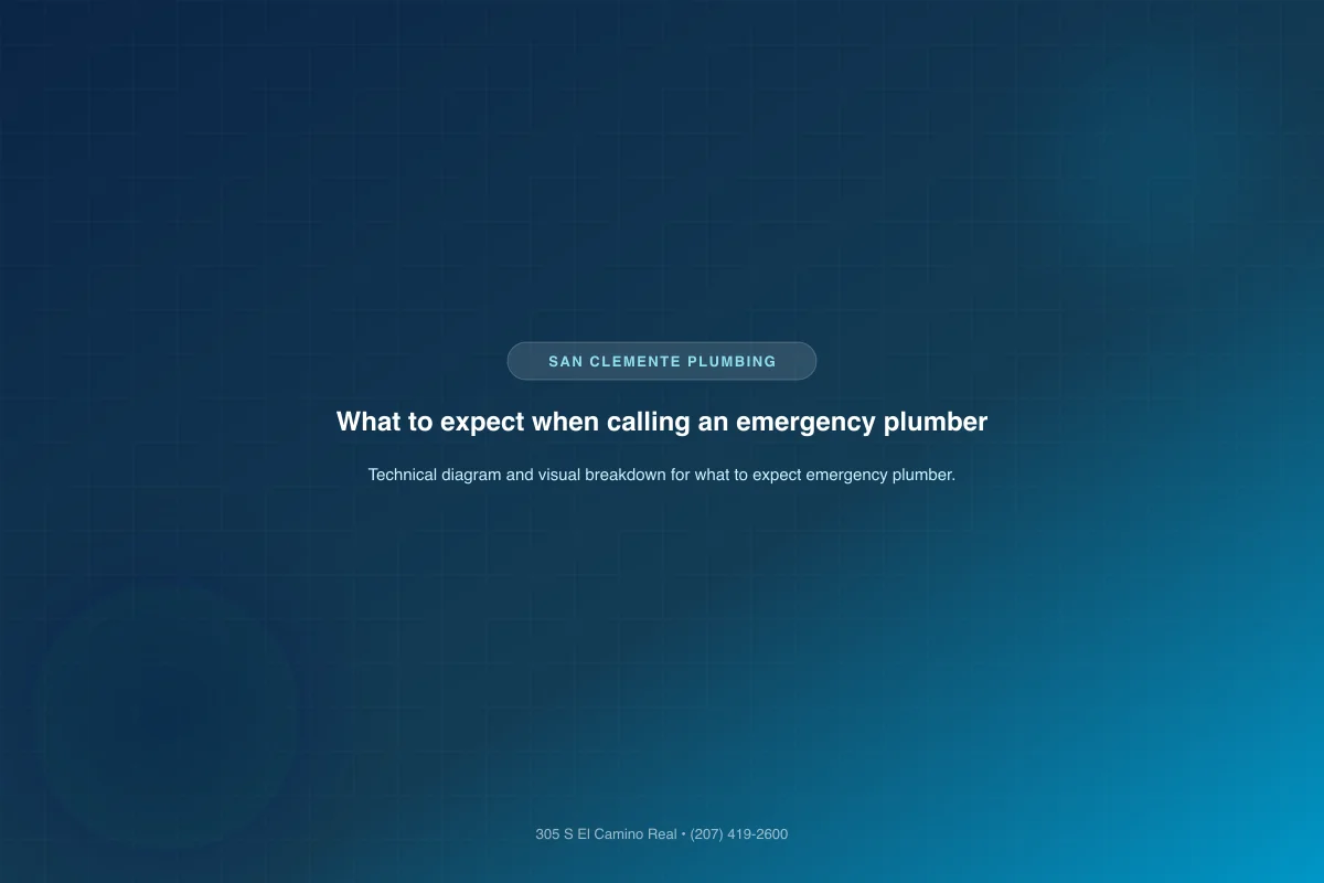 Technical illustration of what to expect emergency plumber