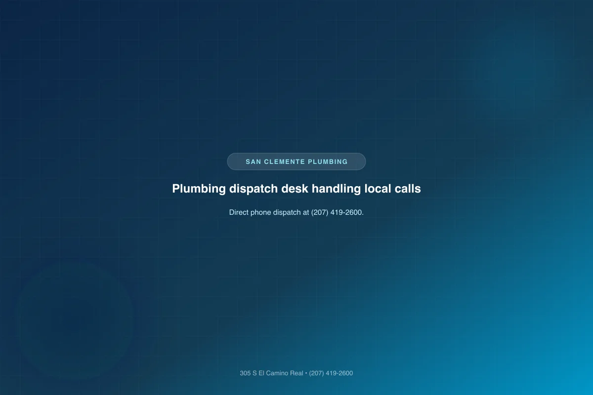 Plumbing dispatch desk handling local calls