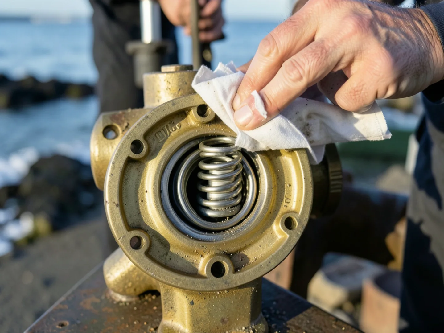Licensed plumber performing backflow testing & prevention using code compliant materials