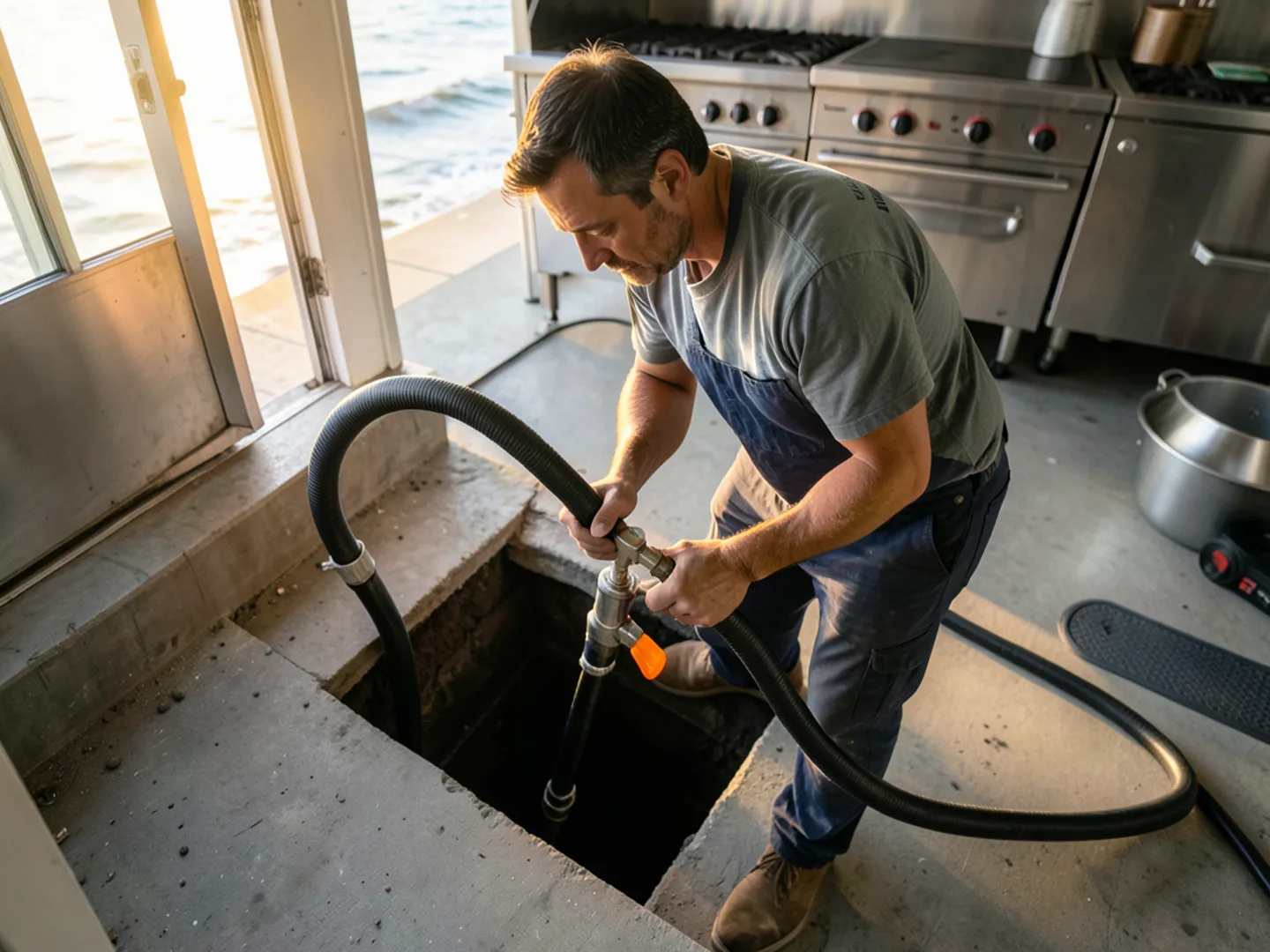 Licensed plumber performing commercial plumbing services using code compliant materials