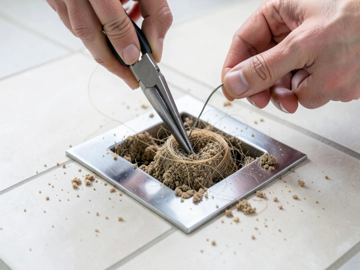 Licensed plumber performing drain cleaning & clogged drains using code compliant materials