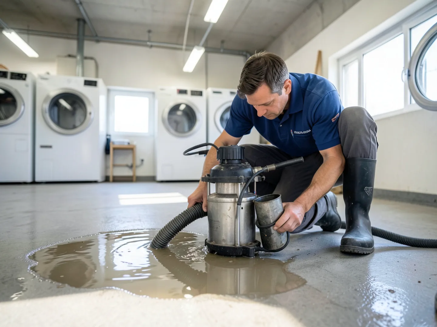 Licensed plumber performing emergency plumbing using code compliant materials