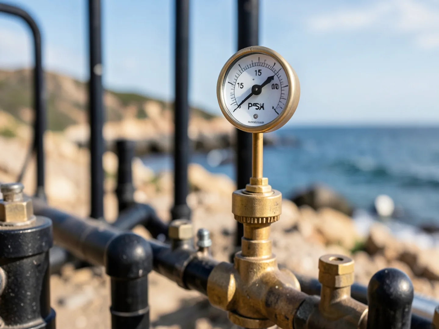 Final pressure and flow testing following gas line installation & repair