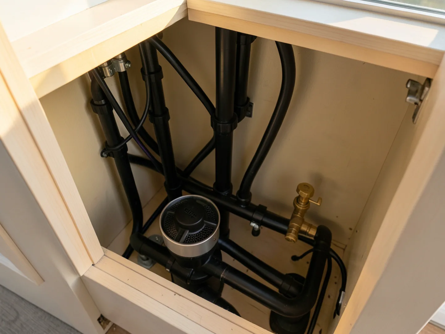 Diagnostic inspection for kitchen plumbing services in San Clemente home