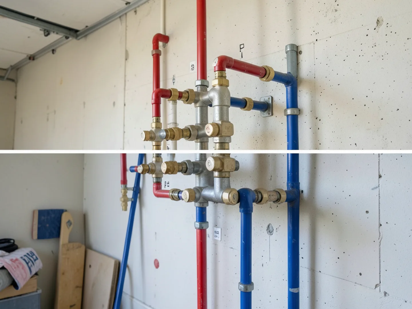 Licensed plumber performing whole-house repiping using code compliant materials