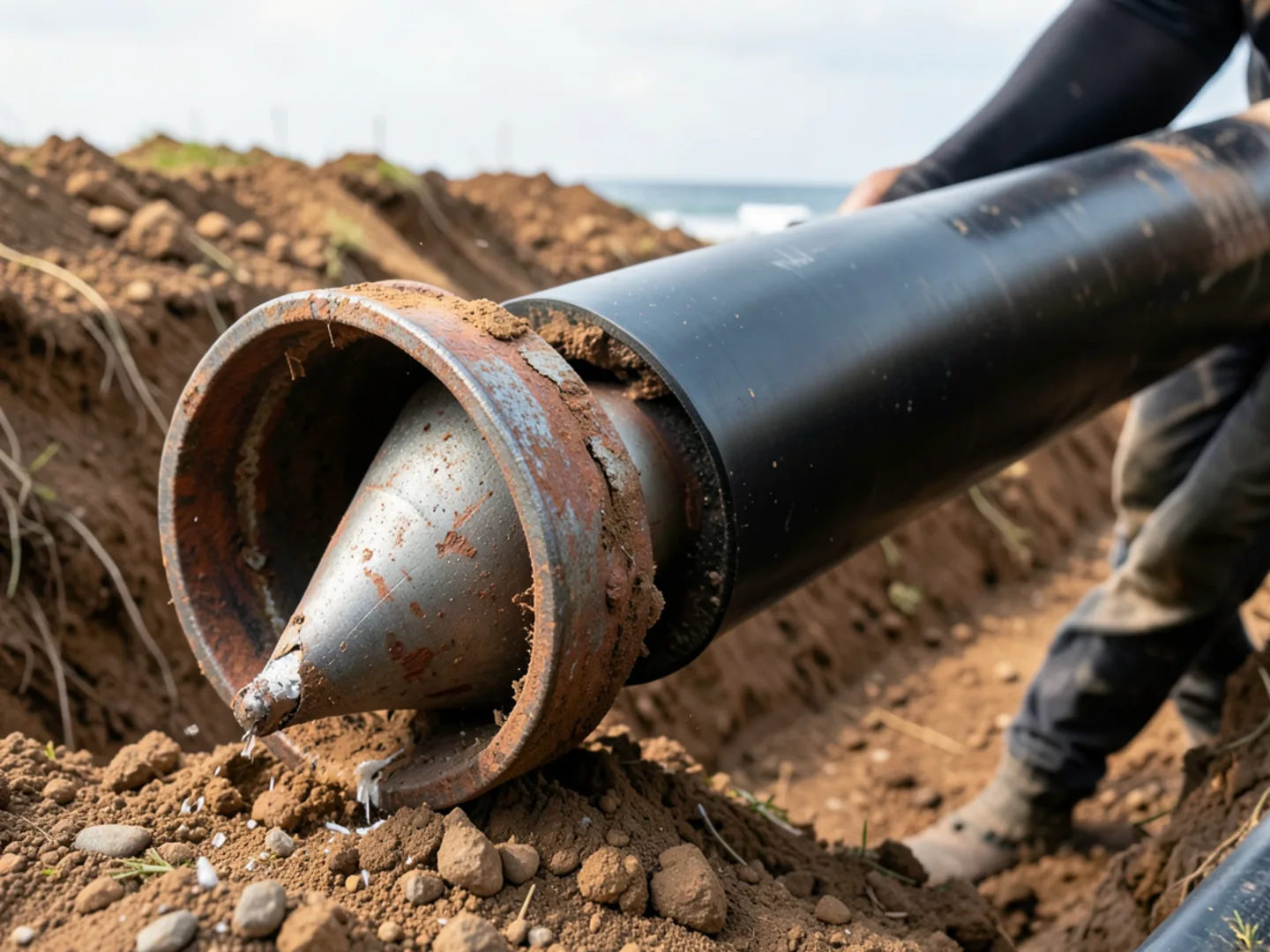Diagnostic inspection for sewer line replacement in San Clemente home