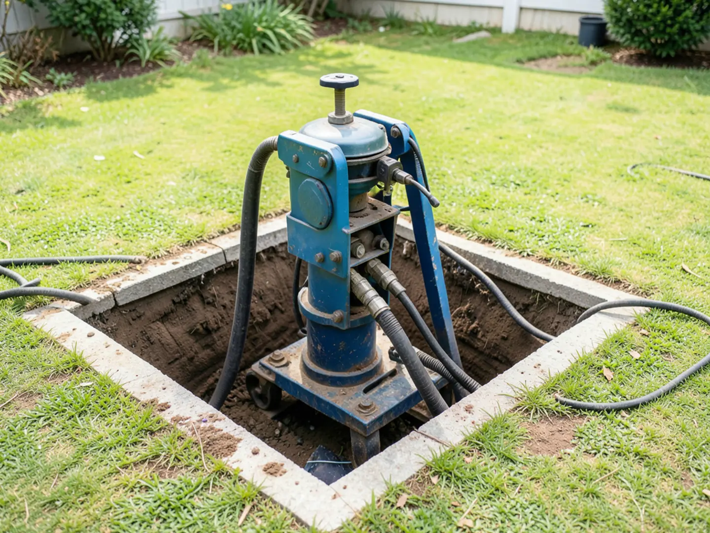 Final pressure and flow testing following sewer line replacement