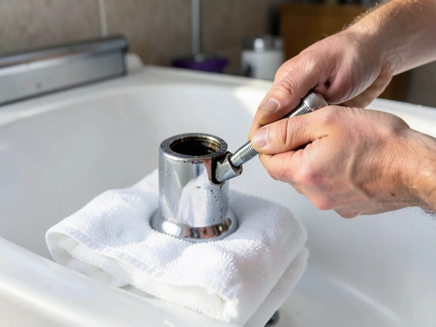 Final pressure and flow testing following shower & bathtub repair