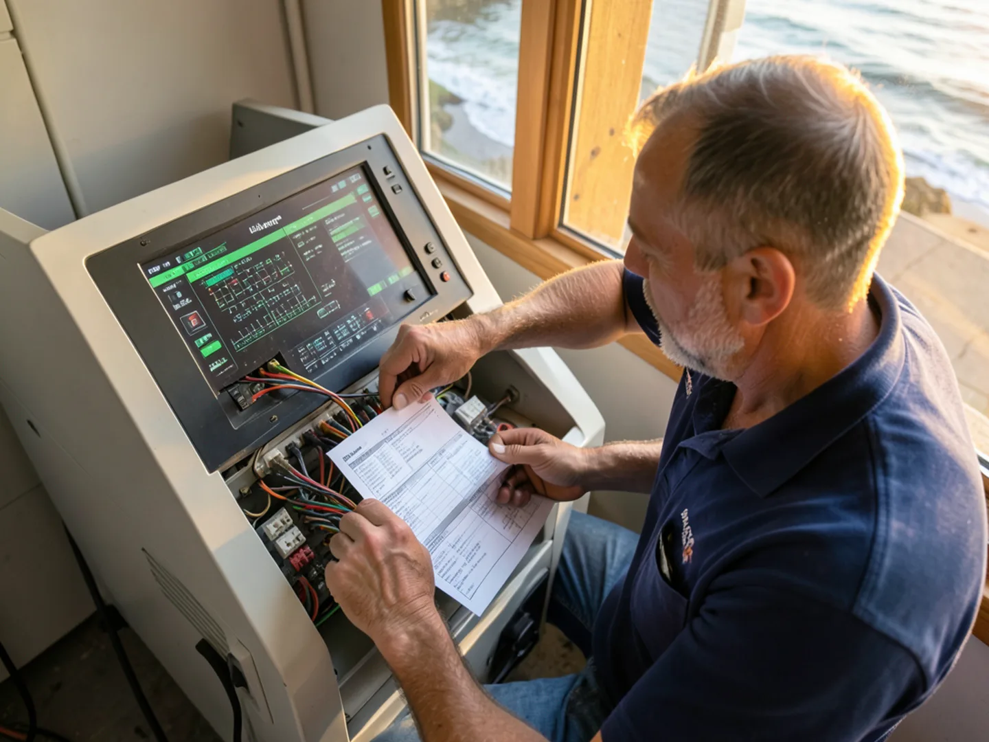 Final pressure and flow testing following tankless water heater repair & descaling