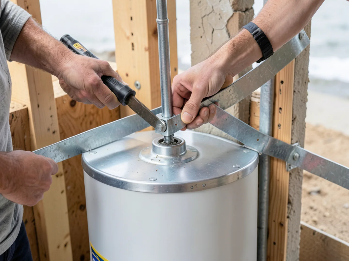 Diagnostic inspection for water heater installation in San Clemente home