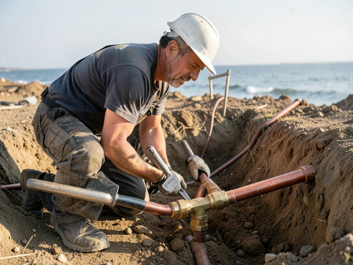 Diagnostic inspection for water line repair & replacement in San Clemente home