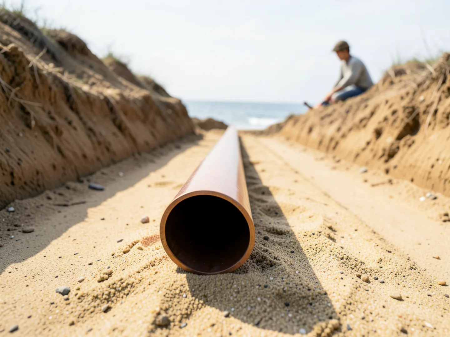 Licensed plumber performing water line repair & replacement using code compliant materials